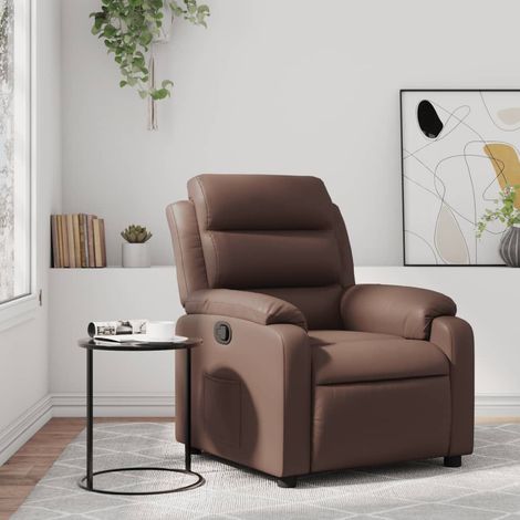 Fauteuil inclinable-Chaise de relaxation-Fauteuil Relax Marron Similicuir 561618 (1/5)