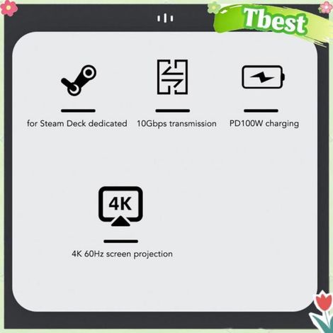 Tbest Câble USB C mâle vers USB femelle Câble USB C 3.2 mâle à femelle PD100W charge rapide 10Gbps 4K à 60Hz video pack 25 cm (1/4)