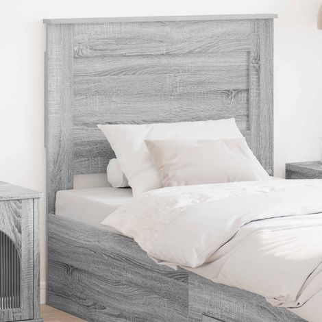 Kopfteil mit Kopfteil Graues Sonoma 90 cm Holzwerkstoff