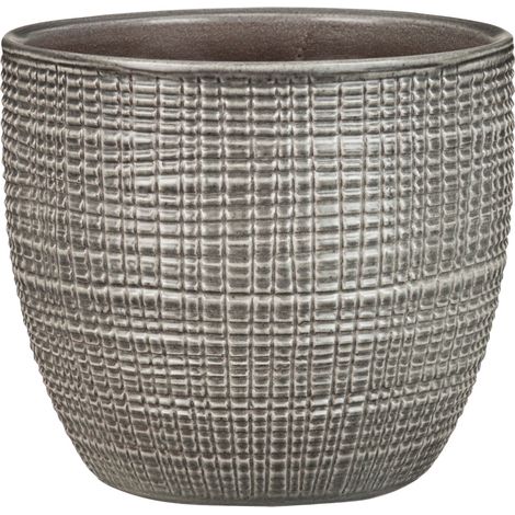 Scheurich Übertopf Serie 866 Ø 14 x 12,2 cm hellgrau Blumentöpfe & Übertöpfe