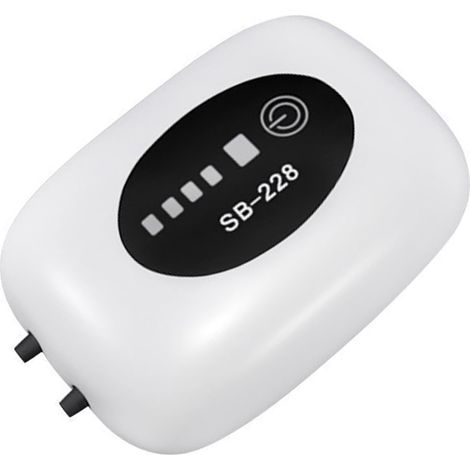 Petite pompe à oxygène, batterie au Lithium Rechargeable USB, Aquarium silencieux avec tuyau d'air, cordon d'alimentation en pierre SB 228, double trous (1/5)