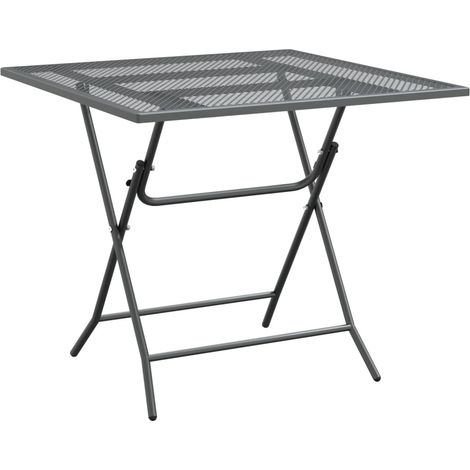 Maison Exclusive - Table de jardin 80x80x72 cm Maille métallique Anthracite (1/5)
