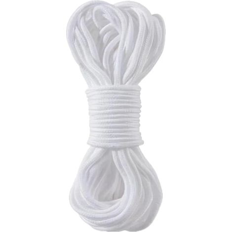 Corde en coton à mèche auto-arrosante (6 mm - 5 m) pour pots de fleurs et plantes - Cordon absorbant pour arrosage automatique goutte à goutte - Fournitures de jardin (1/4)