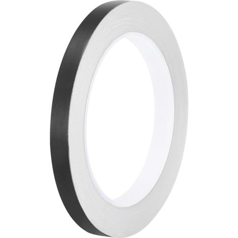 1 cm x 25 m Metallklebeband für Fliesen, ideal für Wände, Schränke, Badezimmer, Böden, Fliesen, Autos und Dekorationen, schwarz