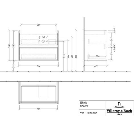 Villeroy & Boch C79700VJ WTUS Skyla C79700 772x596x439mm 2