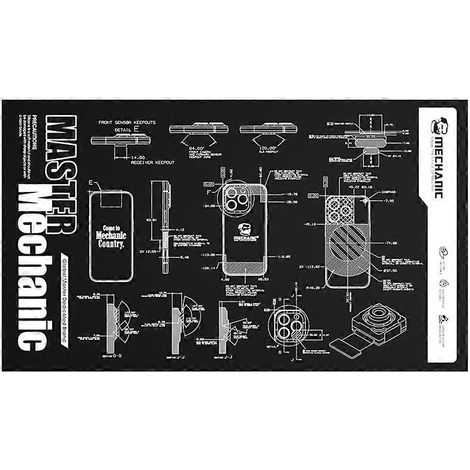 MECHANIC V77 Tapis isolant thermique multifonction pour réparationdoux et absorbant la transpirationpour puces de circuit intégré de carte mèrenoir (1/5)