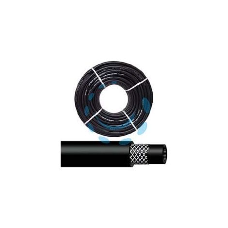 TUBO PER COMPRESSORI IN PVC NERO RINFORZATO - ø mm.6X14 - pressione esercizio 20 atm