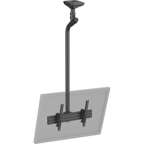 Support TV plafond inclinable 1 écran 43''- 75'' Hauteur 175cm noir (1/3)