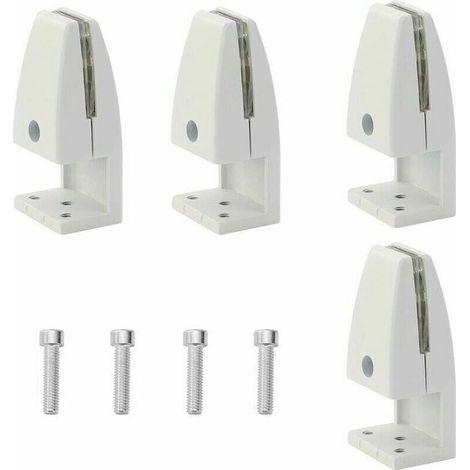 RHG Lot de 4 pinces de séparation de bureau, en alliage d'aluminium, clips de protection contre les éternuements, clips pour panneau d'intimité pour salle de classe (5–20 mm)- (1/4)