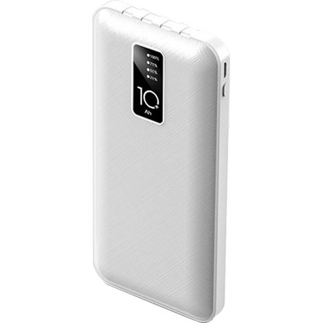 Banque d'alimentation 10000mAh capacité ultra-mince écran numérique portable chargeur pour téléphone tablette blanc (1/5)