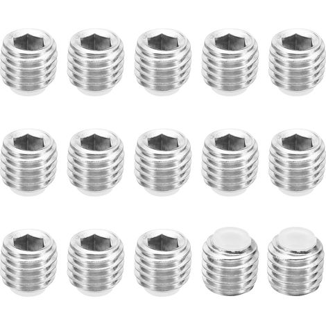 15 Paquet M12x10mm Nylon Pointe Sans-tête Vis 304 Inox Acier (1/5)