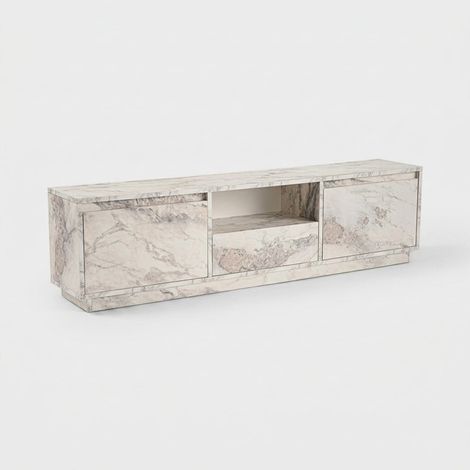 Porta TV in legno "Vanguard" 160 x 30 x 42 cm - marmo Fresia (1/5)