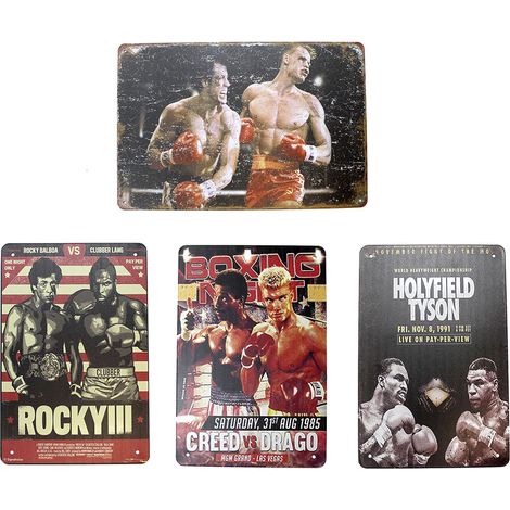 Cartel BOXING Chapa de Acero Decorativo - Multicolor 20x30cm - SpazioLuzio (1/5)