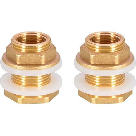 Adaptateur en laiton DN20 3/4 pour tuyau d'arrosage, kit pour réservoir et récupérateur d'eau de pluie (1/5)
