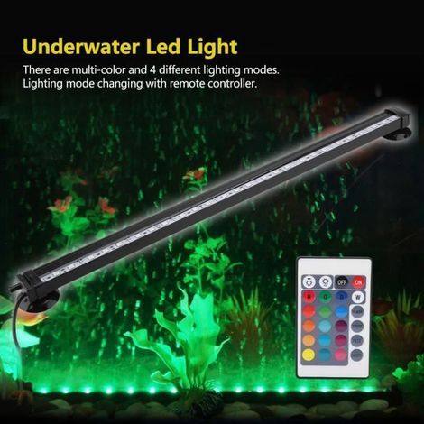 BORLAI® Fish Tank Bubble Light Underwater Led Light avec télécommande Kit d\'éclairage d\'aquarium 46cm EU Plug-Ywey (1/4)