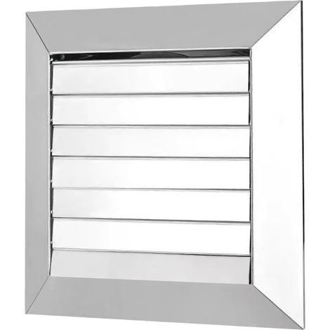 Grille Aeration 150 mm, Grille Ventilation Cheminée Acier Inoxydable, Grille Aeration Reglable avec Lamelles Mobiles, pour L'extraction et la Ventilation de L'air Ambiant (Argent) (1/5)