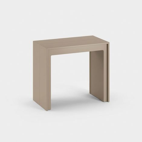 Console extensible gain de place en MDF anti-rayures, Made in Italy, Nivara - Gris tourterelle (1/5)