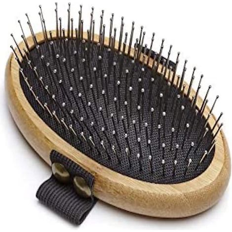 Mikki Spazzola Da Palmo Con Dentini In Bambù, Per Pelo Medio E Spesso, Per Cani E Gatti, Realizzato Con Bambù Sostenibile, Spazzola Per Toelettatura Delicata - 100 g (1/4)