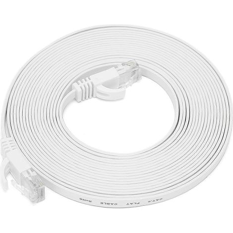 Ethernet-Kabel CAT6 Gigabit 8-adrig, verdrilltes Adernpaar, flaches Kupferkabel, 25 Meter