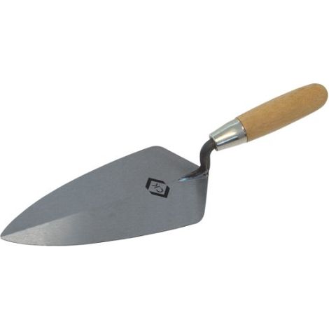 C.K T527010 Mauertraufkelle 250 mm aus Stahl mit Holzgriff