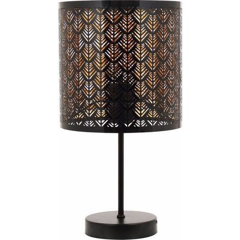Lampada da tavolo Tuluza decorativa nera/oro E14 40W Reality (1/2)