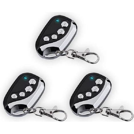 Set di 3 telecomandi universali a copia 433,92 MHz (codice fisso) per porte da garage, allarmi e luci - Istruzioni (in francese)