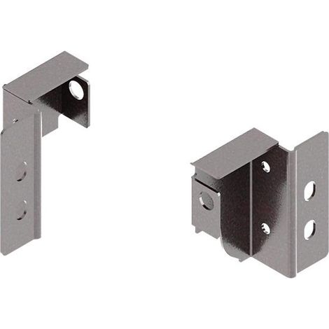 Blum TANDEMBOX support arrière en bois, hauteur N (81,5 mm), gauche/droite, R9006 aluminium blanc 5 pièces
