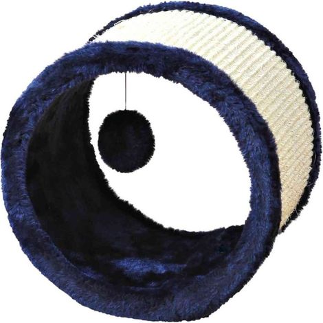 Ruota in peluche/sisal diametro 23x20cm blu