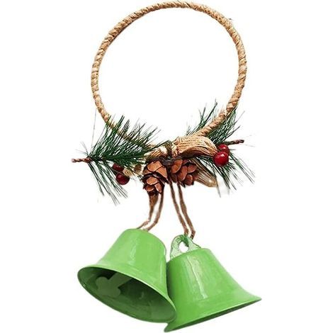 Weihnachtsdekoration, Weihnachtsbaum, Doppelglocken, Tannenzapfen, Wandschleife, Hängekranz (1/5)