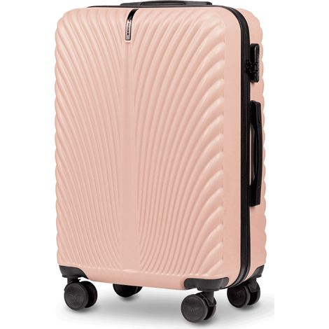 Maleta mediana WINGS SWAN de 24 pulgadas, color rosa