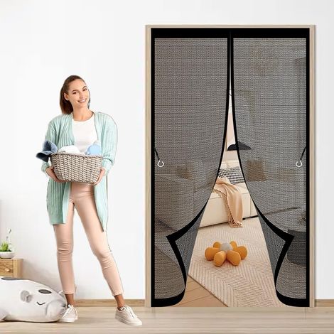 Moustiquaire Porte Coulissante 108 x 102 cm Anti-Moustiques (1/5)