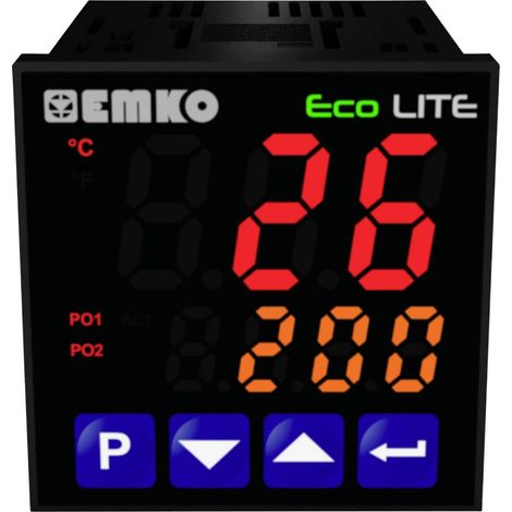 Emko ecoLITE.4.5.1R.0.0 Termostato Pt100, J, K, R, S, T, L -199 fino a +999 °C Relè 5 A (L x L x A) 90 x 48 x 48 mm (1/5)