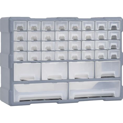 Organizador multicajones con 38 cajones 52x16x37,5 cm