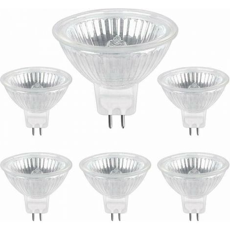 Confezione da 6 lampadine alogene GU5.3 35W 12V, 400lm bianco caldo 2700K dimmerabili, lampadina spot alogena MR16 (1/5)
