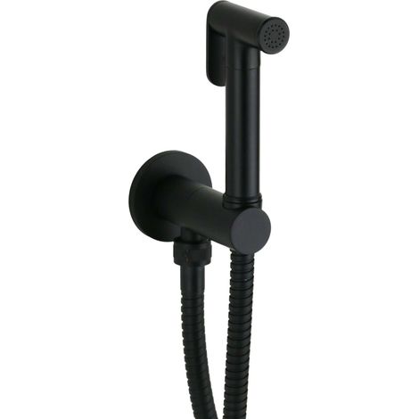 Set Idroscopino in ottone colore nero opaco doccia Shut-Off Pollini Acqua Desing D79174123NO  Nero opaco