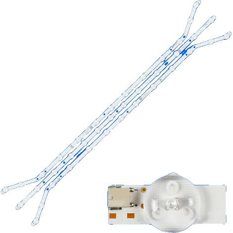 LED-Hintergrundbeleuchtungsstreifen, 760 mm Länge, kompatibel mit verschiedenen Modellen, 13 13 13 LED, 45 Stück für 15 TV-a (1/2)