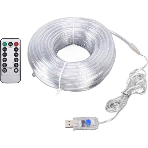 Guirlande lumineuse LED multicolore pour extérieur, alimentée par USB et télécommandée, idéale pour décorer votre jardin ou votre maison à Noël. Décoration lumineuse de Noël. (1/5)