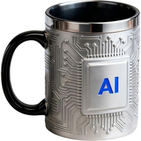 Mug isotherme à double paroi, thème technologie créative. (1/5)