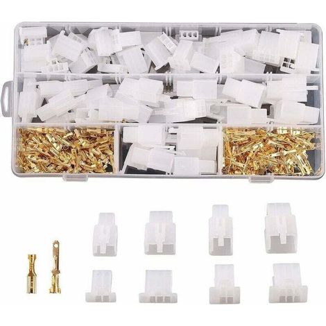 480-teiliges 2,8-mm-Kfz-Steckverbinderset mit 2, 3, 4 und 6 Pins für elektrische Kabelverbinder an Motorrädern, Autos, LKWs, Rollern, Booten und elektrischen Geräten – Crezuo