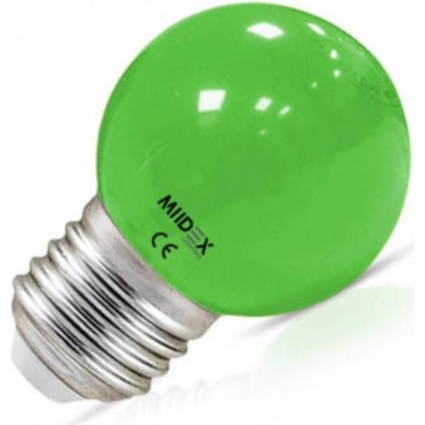 Ampoule LED E27 Couleur Bulb G45 1W Vert Miidex Lighting® (1/5)