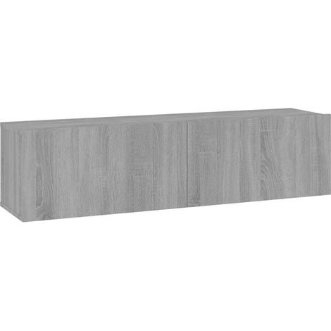 Mueble pared TV madera contrachapada gris Sonoma 120x30x30 cm vidaXL