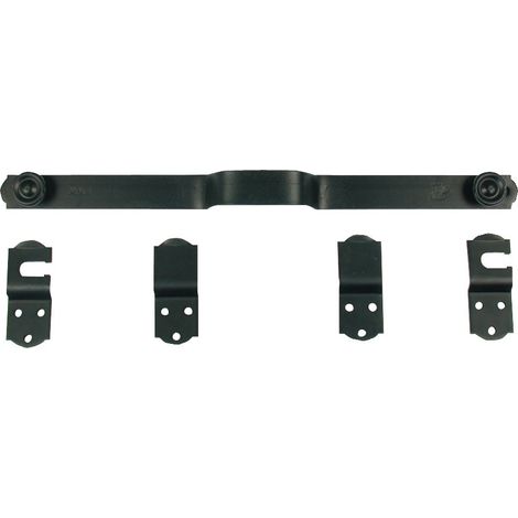 Torbel – Barre de sécurité pour volet 45cm – Fer plat 30x8mm – Finition cataphorèse noire – Installation facile sur portes en bois, métal ou PVC (1/2)