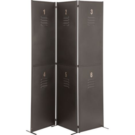 Atmosphera – Paravent pliable en fer gris ardoise 170 cm – Séparation d'espace décorative – Facile à assembler – Pour intérieur moderne (1/4)