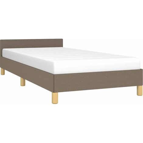 Giroletto con Testiera senza Materasso Tortora 80x200cm Tessuto vidaXL (1/4)