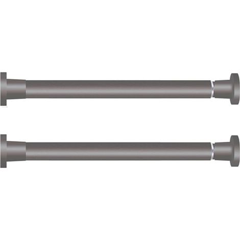 Tringle télescopique en de tension rideau 70 à pour la terrasse chambre coucher 2pcs 120cm Acier Inoxydable (1/5)