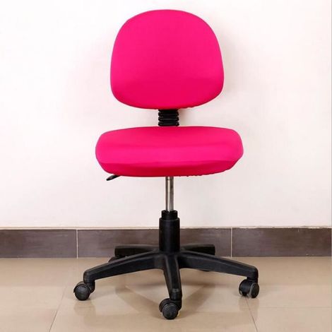 Housse de chaise - - Rose rouge - Extensible - Élastique - Amovible