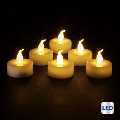 Set de 6 velas de té LED blancas - Feeric lights & christmas