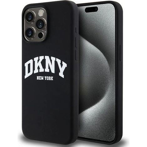 Dkny DKHMP14XSNYACH iPhone 14 Pro Max 6,7 Zoll schwarze/schwarze Hartschalen-Schutzhülle aus Flüssigsilikon mit weißem Logo-Aufdruck und MagSafe-Funktion (1/5)