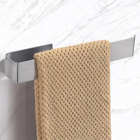 Porte Serviette Mural Auto-AdhéSif sans PerçAge Inoxydable Porte Serviette pour Salle De Bain Et Cuisine 25 cm (1/4)