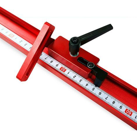 Posicionador de tope de riel de aluminio, tipo 45, para riel TT con ranura en T de 30 mm - Riel para carpintería DIY (1/5)